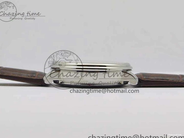 0519 FreshLook Villeret 6654 SS Complicated Function OMF 1:1 Best Edition White Dial On Brown Leather Strap A 8119